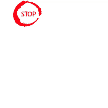 a red circle with the word stop in the center