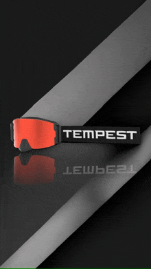 a pair of goggles with the word tempest on the band