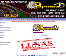 a screenshot of a website that says ' via pulsa tanpa potongan ' on it