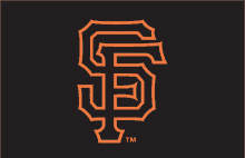 a logo for the san francisco giants is shown in orange on a black background