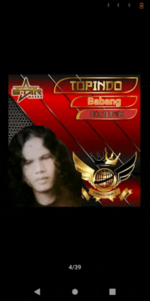 a picture of a man with the name topindo babang