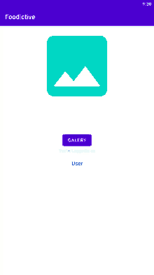 a screenshot of a app called foodictive that shows a gallery button