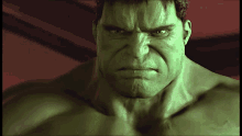 a close up of hulk 's face with an angry look on his face