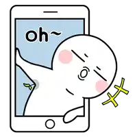 a cartoon character is sticking his head out of a cell phone screen .