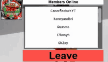 a person is standing in front of a white board that says members online and leave .