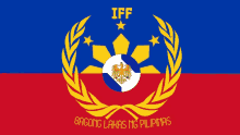 a flag that says iff on it and says bagong lakas ng pilipinas