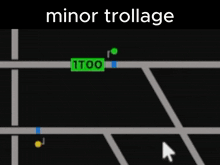 a computer screen with the words minor trollage on the top