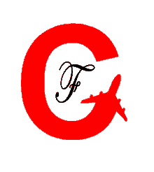 a red letter g with a black letter f inside