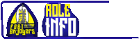 a blue and yellow banner that says role info on it