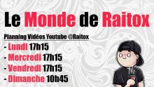 a poster for le monde de raitox planning videos youtube