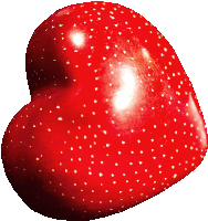 a red heart with white spots on it