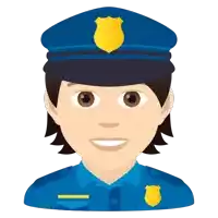 an illustration of a police officer wearing a blue uniform and hat