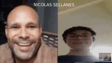 a picture of a man and a picture of a boy with the name nicolas written on the bottom