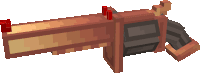 a pixel art drawing of a gun with the number 9 on the side