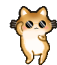 a pixel art drawing of a cat with sunglasses .