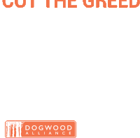 a logo for the dogwood alliance that says not the green