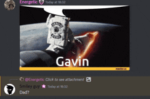 a screenshot of a conversation between gavin and smiley