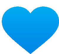 a blue heart on a white background that is plain