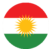 a red white and green flag with a yellow sun in the middle