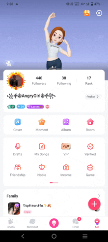 a screenshot of an angry girl 's profile on a cell phone