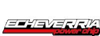 a logo for echeverria power chip is displayed on a white background