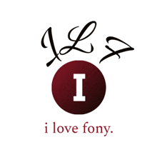 a logo that says i love fony with the letter i in a circle