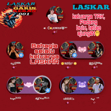 laskar family ku garis 001 bahagia selalu keluarga laskar is written on a red background