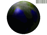 a computer generated image of a sphere with a barcode on it