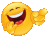 a yellow smiley face is giving a thumbs up and smiling .