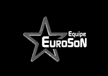 equipe euroson logo with a star on a black background