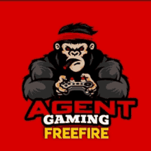 a gorilla is holding a video game controller and smoking a cigar for agent gaming freefire