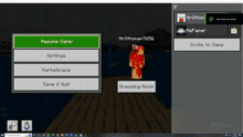 a screenshot of a minecraft game that says resume game on the top left