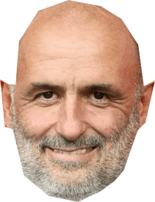 a man with a beard and a bald head smiles