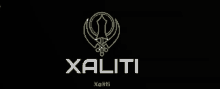 a logo for a company called xaliti with a sword in the center