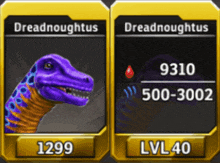 dreadnoughtus is a purple dinosaur with a yellow neck