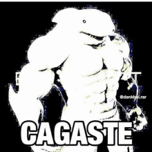 a drawing of a shark with the words cagaste on it