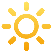 a yellow sun with a white background and a circle in the middle