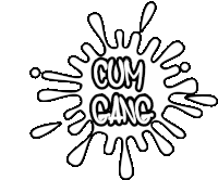 a black and white drawing of a circle with the words cum canc