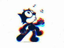 felix the cat is wearing sunglasses and holding a flower in his hands .