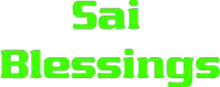 a green logo that says sai blessings on it