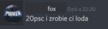 a blurred image of a person 's face with the name fox on it