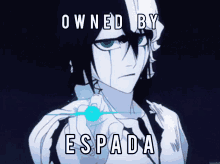 a picture of a person with the words owned by espada