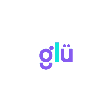 a blue and purple circle with the word glu in the center