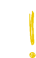 a yellow exclamation point with a black circle underneath it