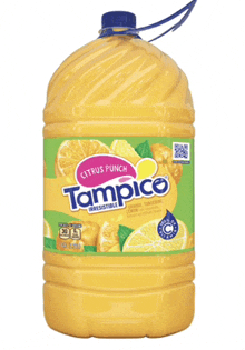 a bottle of tampico citrus punch is sitting on a table