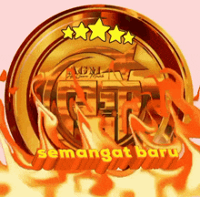 the word semangat that is on a logo