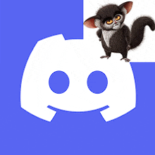 a discord logo with a picture of a cartoon animal