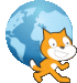 a cat is holding a globe in its paws .