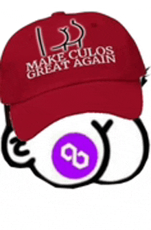 a red baseball cap that says make culos great again