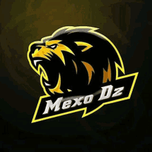 a logo for mexo dz with a lion head